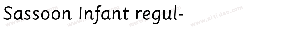 Sassoon Infant regul字体转换